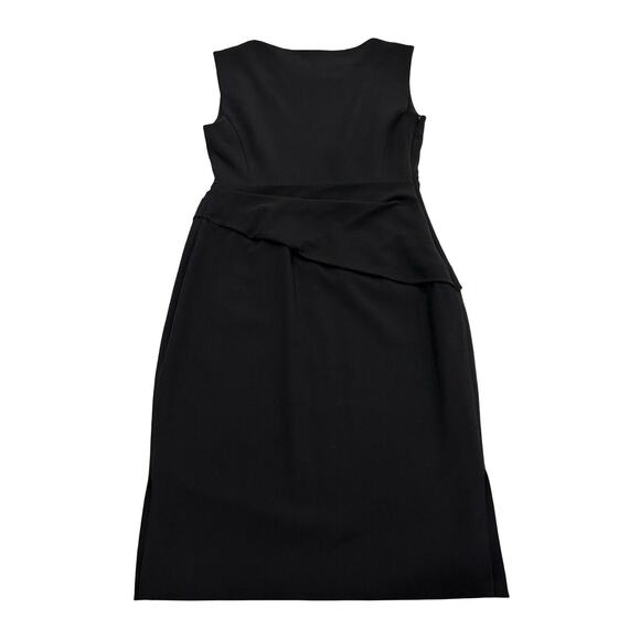 M.M. Lafleur Maisie Sheath Dress Womens Size 4 Black Sleeveless Side Slit - Picture 3 of 8